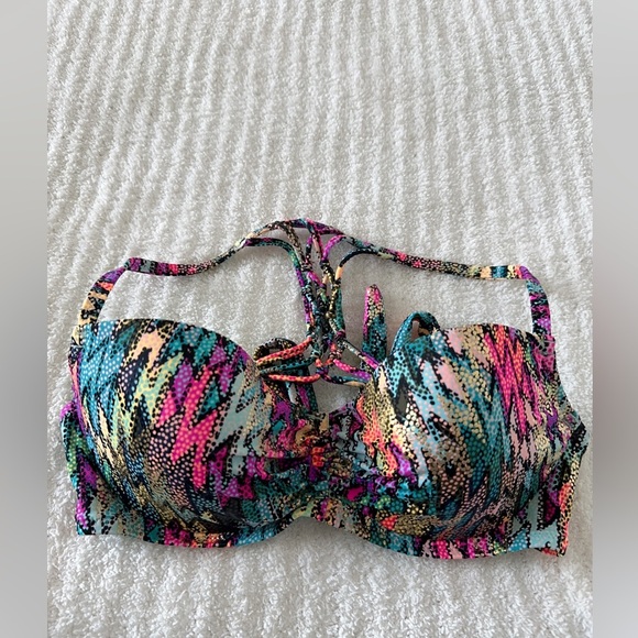 NWOT Shade & Shore Multicolor Bikini Top - Picture 4 of 6